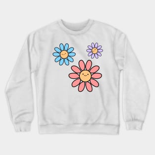 Pastel Kawaii Flowers Crewneck Sweatshirt